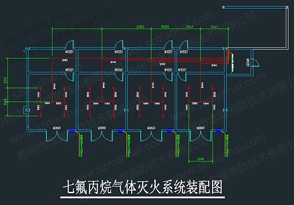 管网七氟丙烷灭火系统图纸